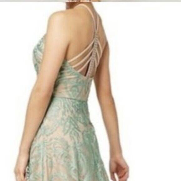 Speechless Pearl Gala Strappy-Back Long Sparkle Embroidered Prom Dress Size 3 - Picture 2 of 14